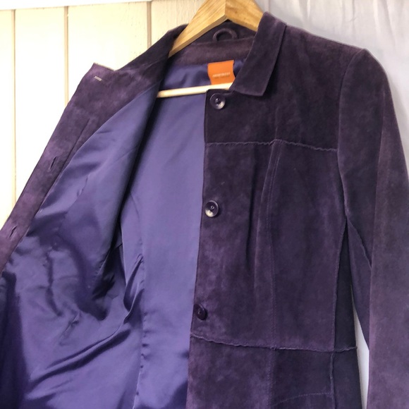 Suede purple coat by John Carlisle - Picture 3 of 9